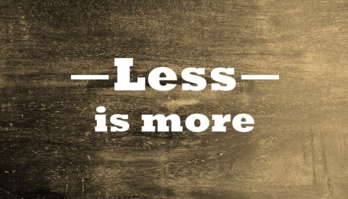 less is more in content writing and content marketing